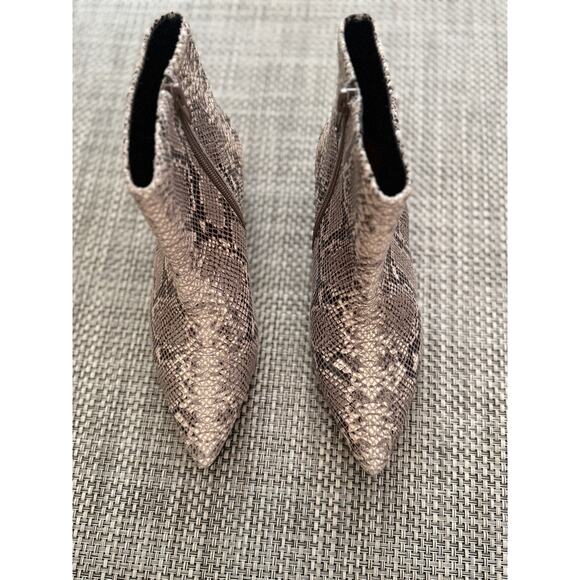 CORSO COMO Freen Snake Print Leather Pointed Women Booties Boots Shoes Natural 6 - Picture 3 of 6